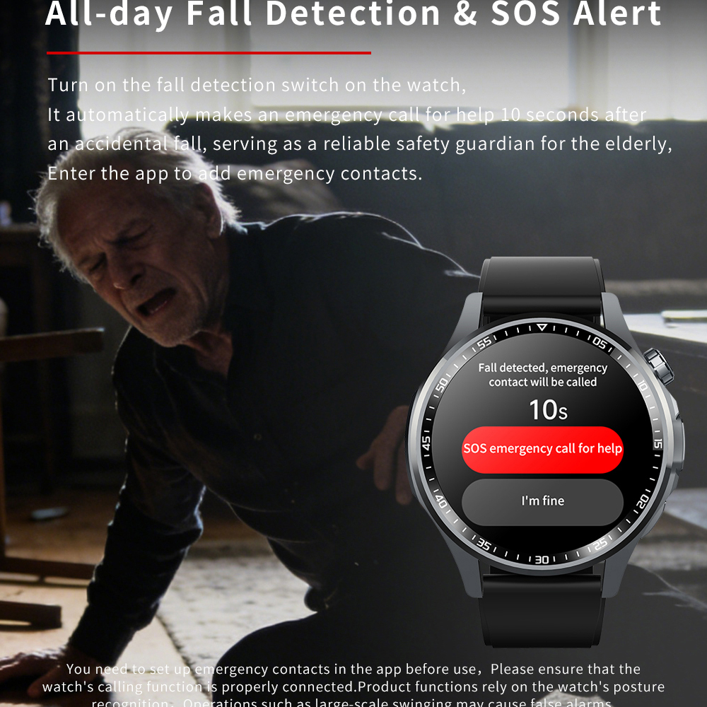 Men Smart Watch Ultra HD Scree - Fall Detection Watch recensie en prijs
