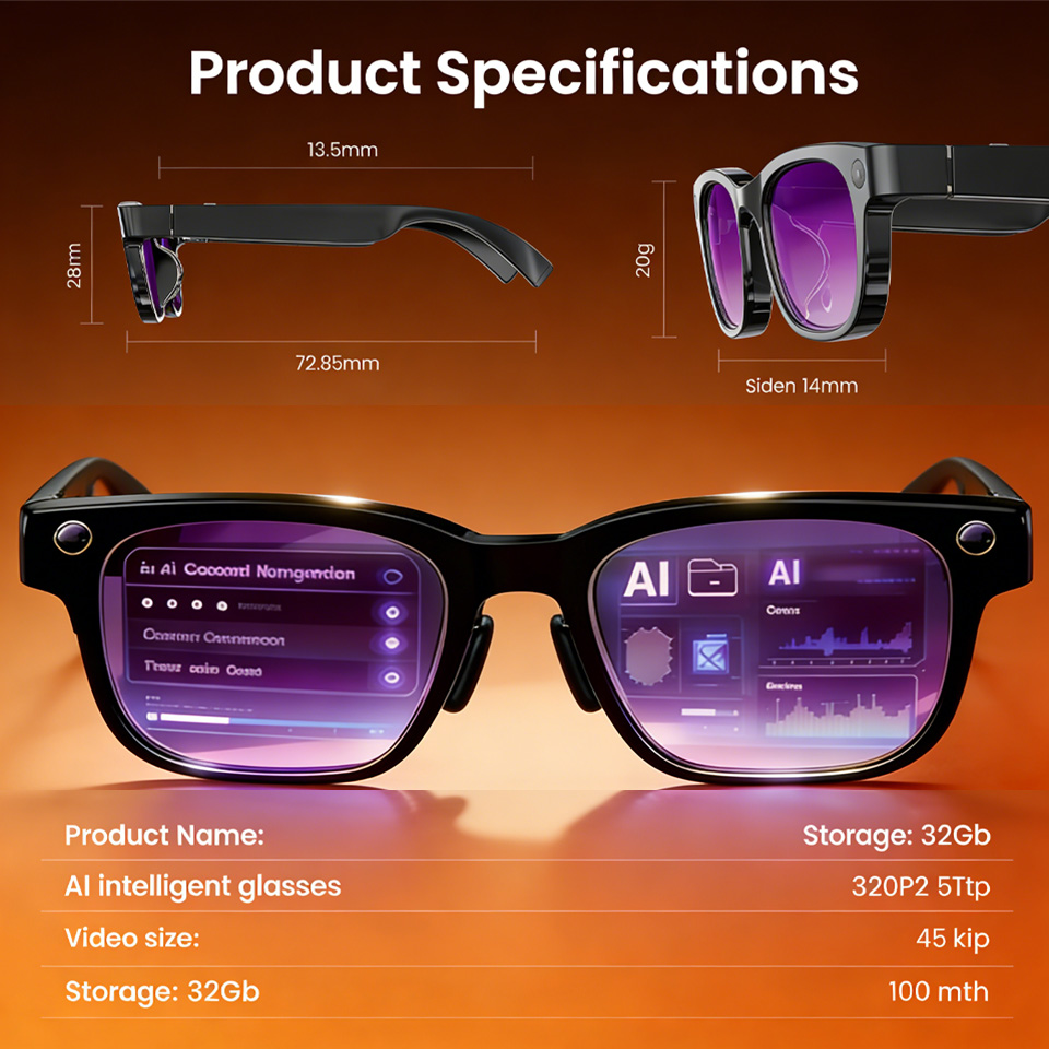 Smart AI Camera Glasses, 1080P - Smart Glasses Lens recensie en prijs